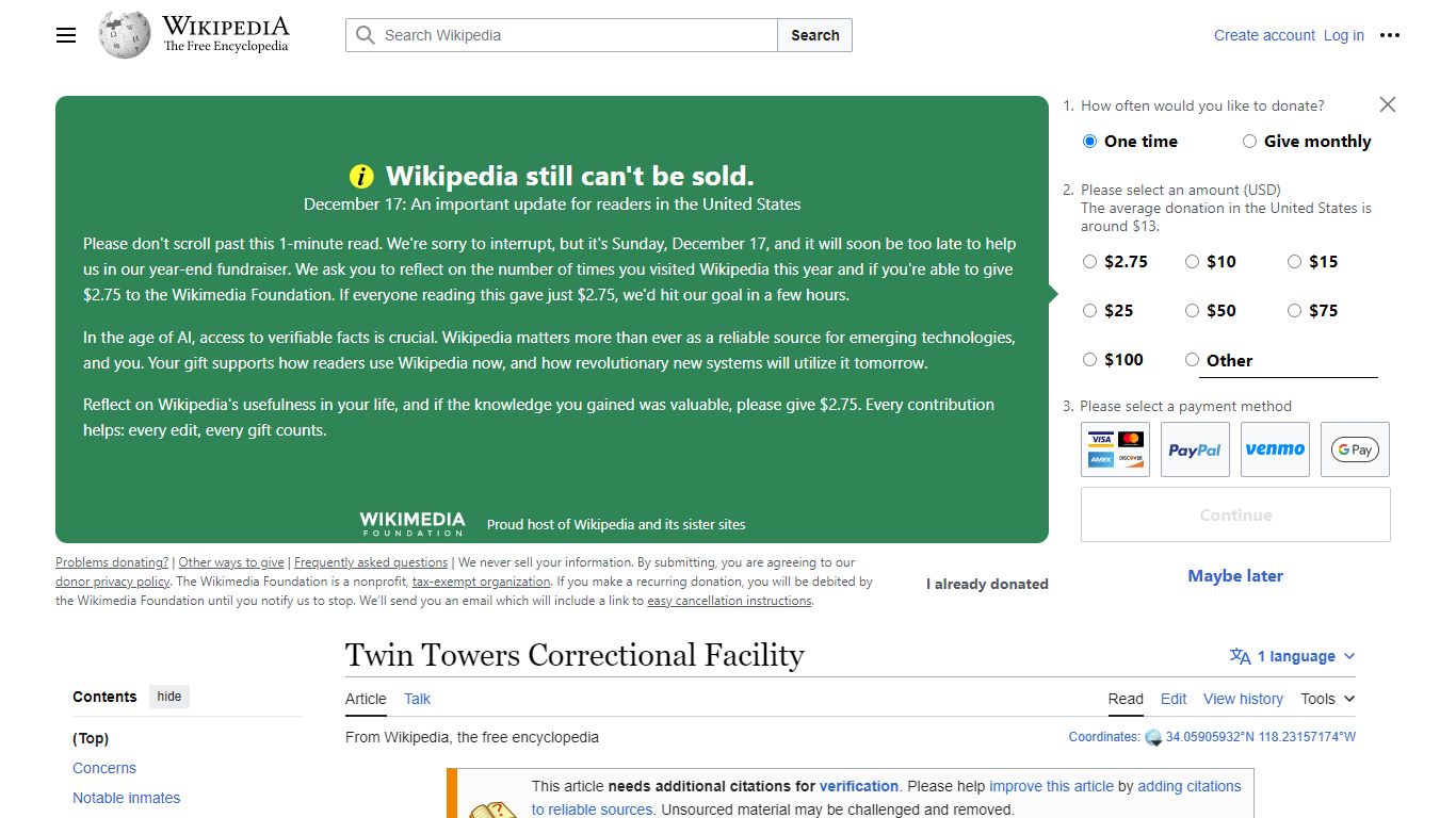 Twin Towers Correctional Facility - Wikipedia